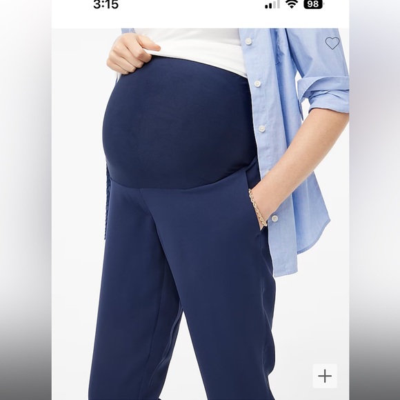 Lot of 2 pairs - J.Crew LIKE NEW black and blue maternity pants - Picture 7 of 11